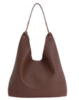 Bolso Hobo Trenzado Chocolate