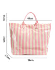 Bolsa Tote Rayas Cotton Candy Rosa Beige