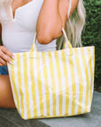 Bolsa Tote Amalfi Amarilla de Rayas