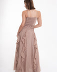 Vestido Largo con Olanes
