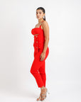 Conjunto Pantalon y Top Rojo