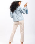 Blusa Manga Larga Azul