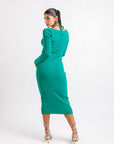 Vestido Verde Manga Larga