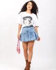 Falda Denim con Volantes