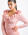 Vestido Corto Rosa Pastel