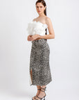 Falda de Estampado Animal Print Midi