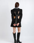 Vestido Corto Negro con Brillos