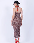 Vestido Largo Animal Print