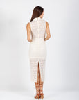 Vestido Midi Blanco Encaje