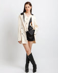 Conjunto Tres Piezas Beige con Negro