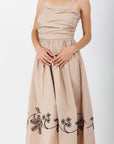 Vestido Midi Beige