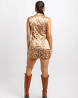 Conjunto Blazer y Short Cafe con Lunares