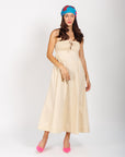 Vestido Beige Midi