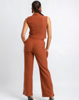 Conjunto Marron Chaleco y Pantalon