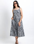 Vestido Midi Zebra Chic