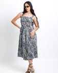 Vestido Midi Zebra Chic