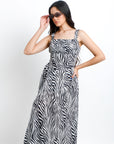 Vestido Midi Zebra Chic