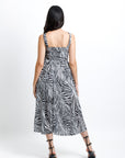 Vestido Midi Zebra Chic