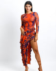 Vestido Asimétrico Naranja
