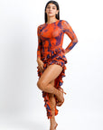 Vestido Asimétrico Naranja