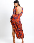 Vestido Asimétrico Naranja