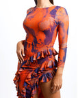 Vestido Asimétrico Naranja