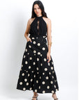 Falda Midi de Lunares Blancos