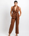 Conjunto Blazer y Pantalón Cafe