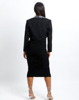 Blazer Corto con Detalles de Brillos
