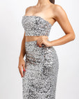 Conjunto plata lentejuela