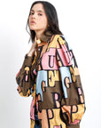 Blusa Estampada Vibrante Letras