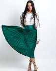 Falda Plisada Esmeralda