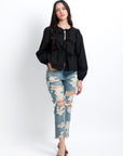Blusa Negra Clásica Chic