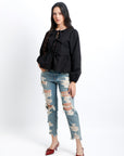 Blusa Negra Clásica Chic