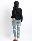Blusa Negra Clásica Chic