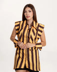 Blusa Camisera Siena Rayas Amarillo
