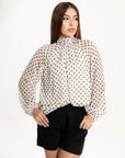 Blusa Olivia Polka Dot Ivory