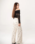 Pantalón Lunares Beige