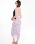 Vestido Midi Rosa Floral