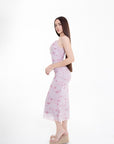 Vestido Midi Rosa Floral