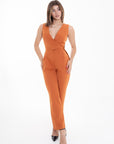 Jumpsuit Naranja Sin Mangas