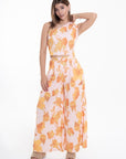 Conjunto Estampado Floral Naranja