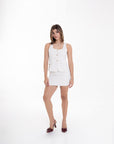 Conjunto Ivory de Chaleco y Falda Mini