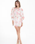 Vestido Camisero Corto Floral