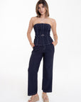 Conjunto Denim Strapless y Pantalon