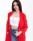 Blazer Rojo con Botones