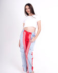 Pantalón Cargo Denim Rojo