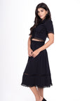Conjunto Negro Blusa y Falda