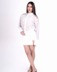 Conjunto Blanco Blusa y Falda