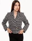 Blazer Margot Tweed Blanco y Negro